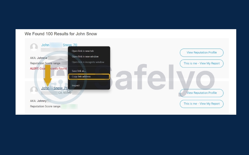 Copy your profile link