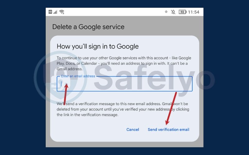 Enter your alternative email
