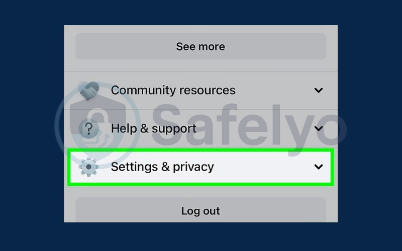 Select Settings & Privacy Select Settings & Privacy