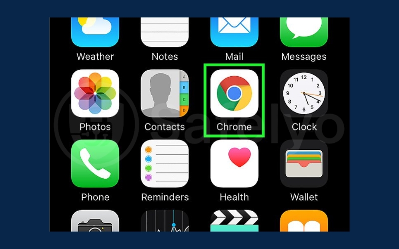 Open the Chrome app