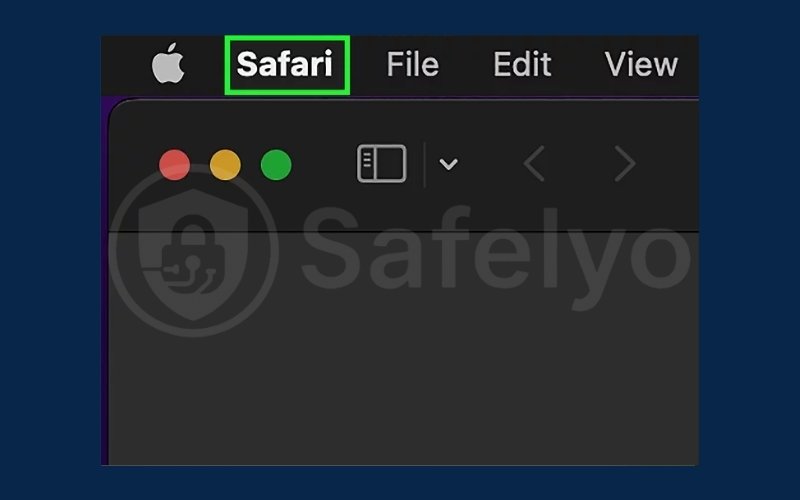Open the Safari menu