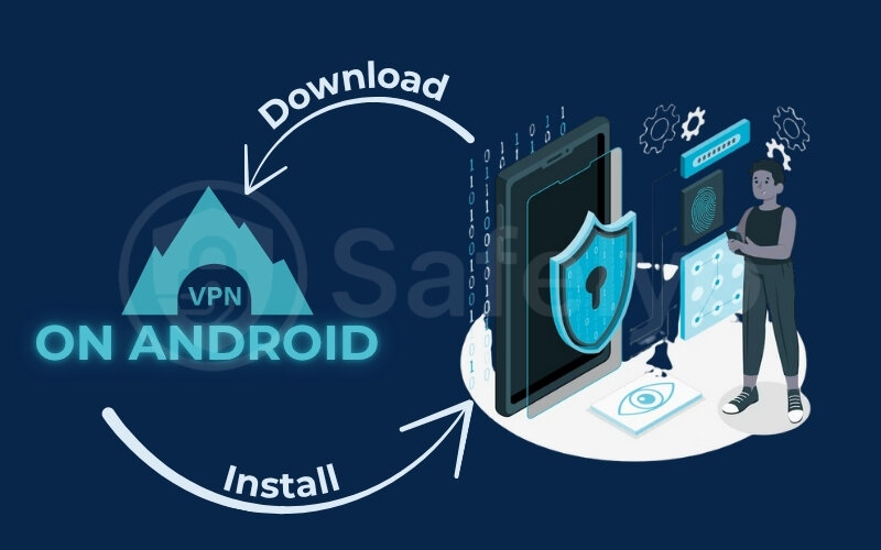 A VPN on Android is usually an application you download and install on your Android devices