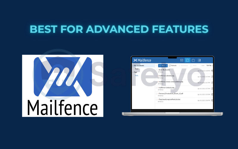 Best for advanced features: Mailfence
