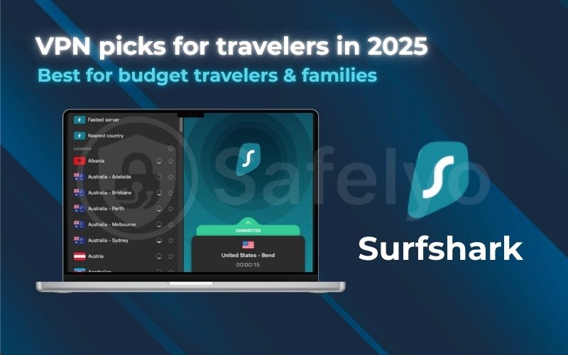 Best for budget travelers families: Surfshark Best for budget travelers families: Surfshark