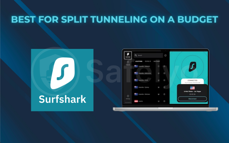 Best for split tunneling on a budget: Surfshark  Best for split tunneling on a budget: Surfshark