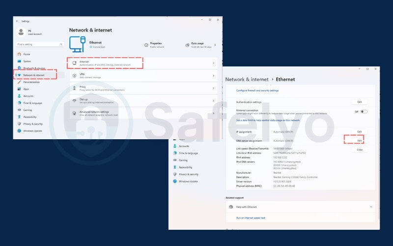 Change DNS to 1.1.1.1 or enable DNS-over-HTTPS - on Windows 11