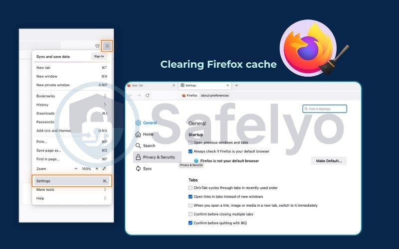 Clearing Firefox Cache Clearing Firefox Cache