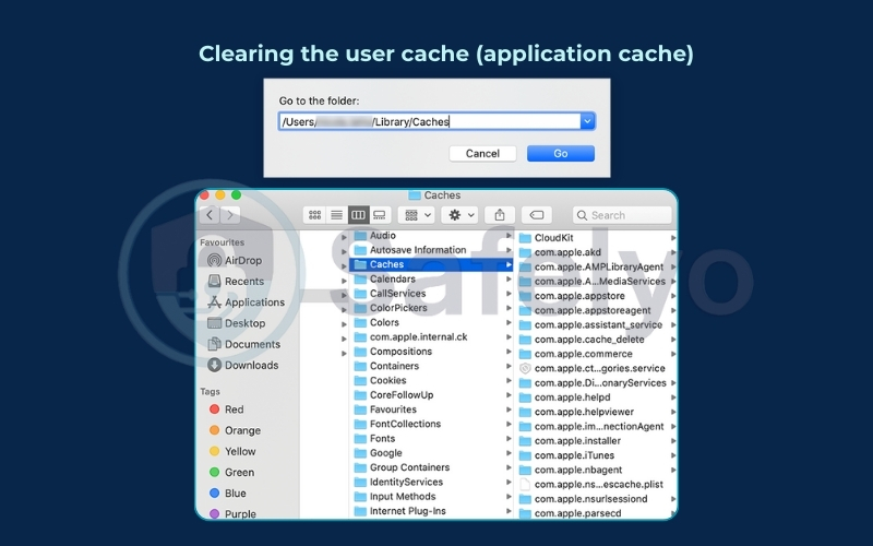 Clearing the user cache (application cache) Clearing the user cache (application cache)