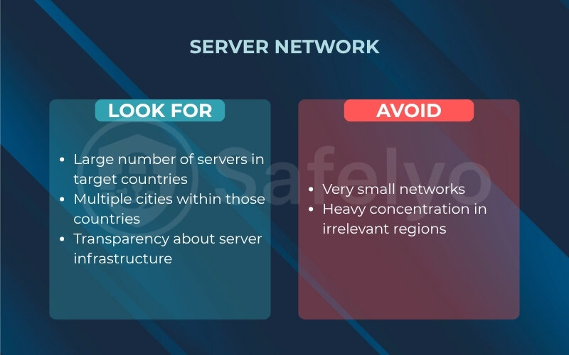 Consider the server network when choosing a VPN for streaming