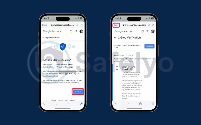 Enable two factor authentication in Gmail on mobile 4 Enable two factor authentication in Gmail on mobile 4