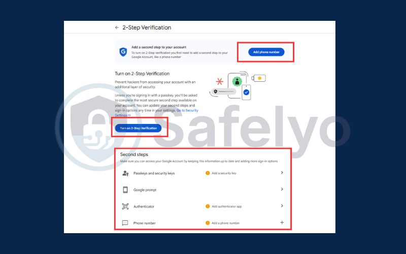 enable two factor authentication in Gmail on PC 5 enable two factor authentication in Gmail on PC 5