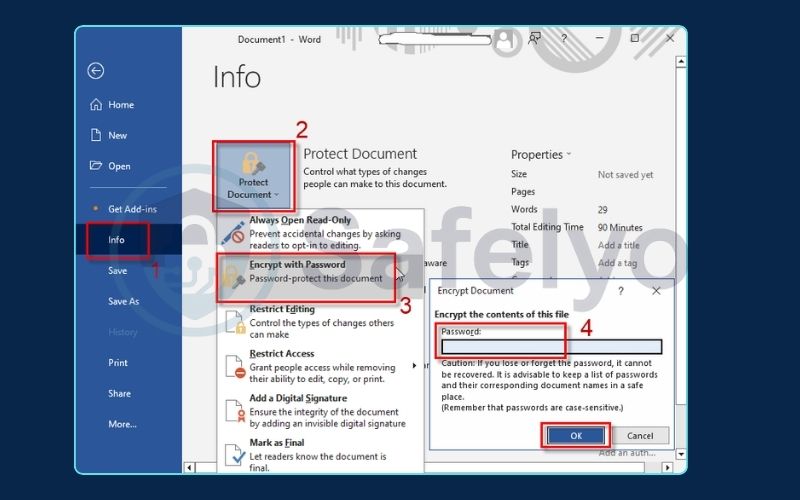 Encrypt a Word document