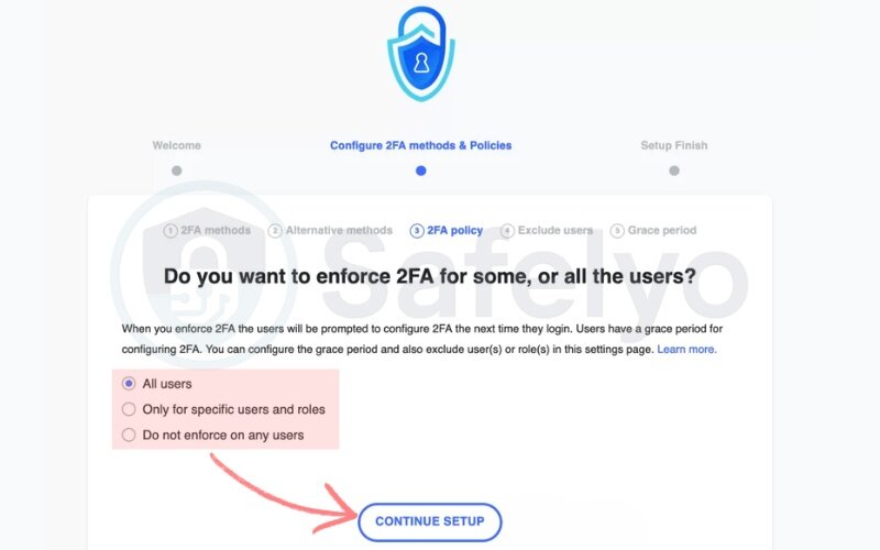 Enforce 2FA for users or roles