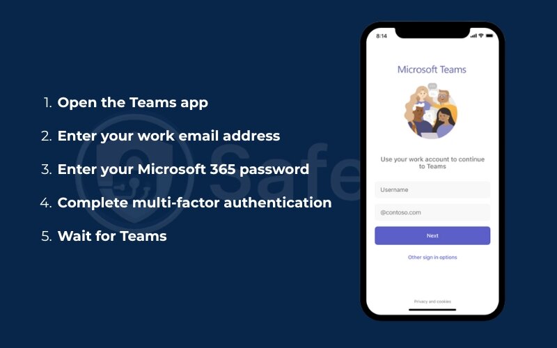 Entering Microsoft 365 credentials and completing MFA