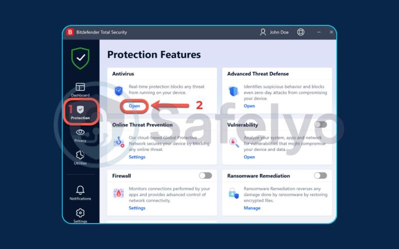 How to add an exception in Bitdefender ̣(2)