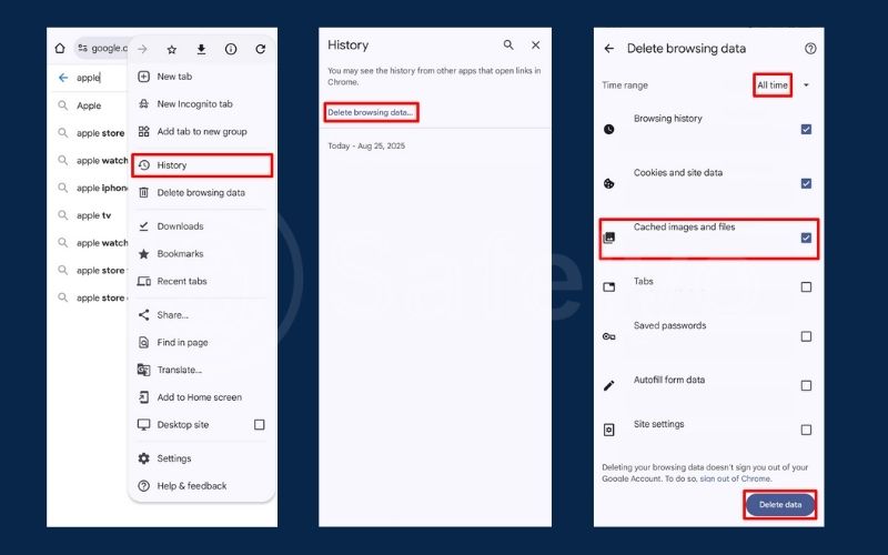 Step-by-step guide to clear your browser cache on Android (Chrome)