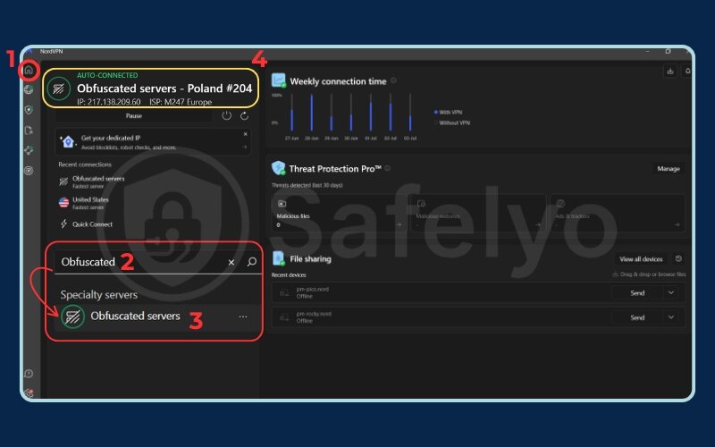How to enable and use an obfuscated VPN
