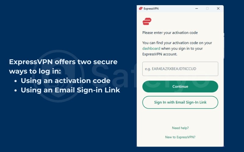 How to login on Express VPN