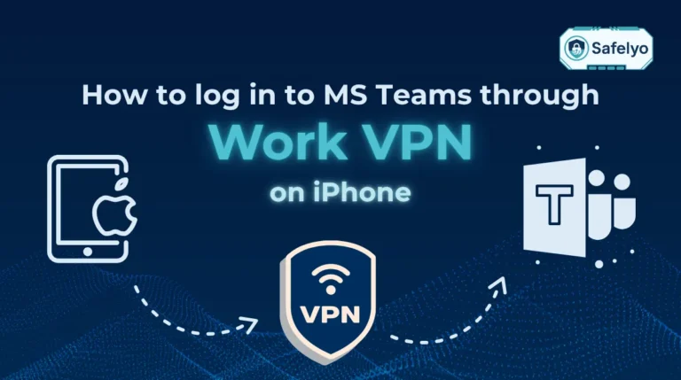 How to login on teams through work vpn on iphone