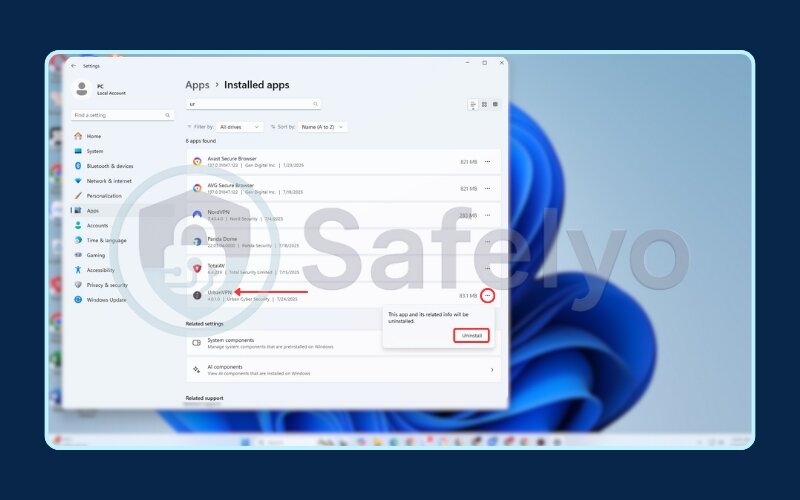How to off Urban VPN on Windows PC