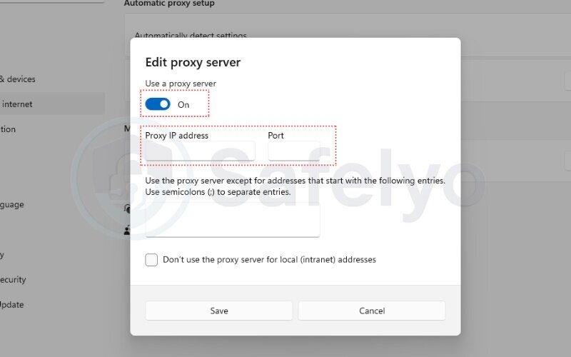 How to set up a proxy on Chrome for Windows - Step 3