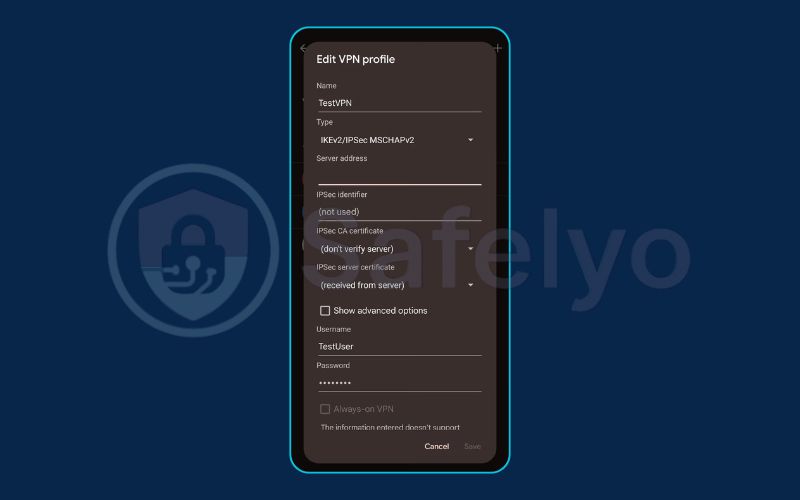 How to set up a VPN on Android manually (4) How to set up a VPN on Android manually (4)