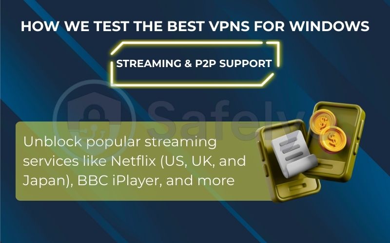 How we test the best VPNs for Windows through Streaming & P2P support How we test the best VPNs for Windows through Streaming & P2P support