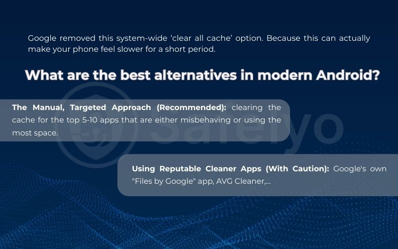 A note on clearing cache for all apps at once