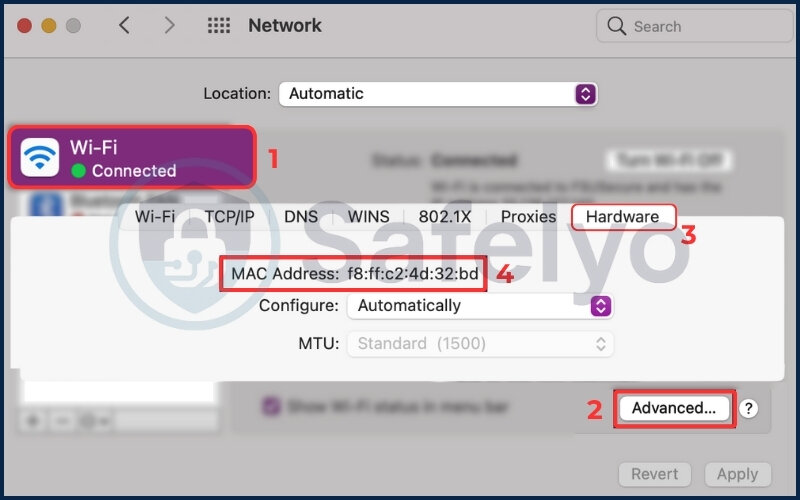 MAC address on macOS