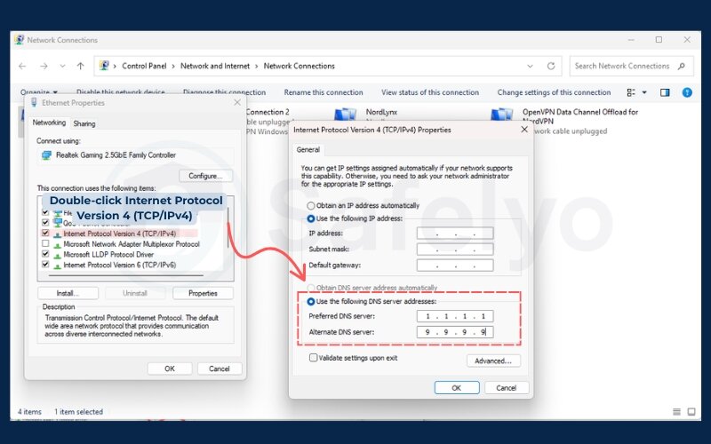 Manually set DNS to something private