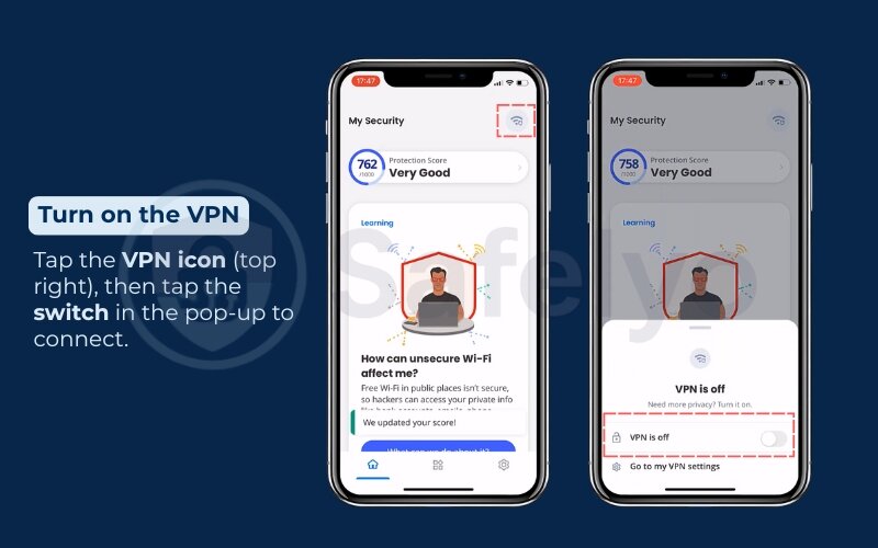 Turn on the VPN