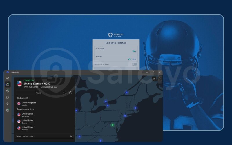 NordVPN – best overall VPN for FanDuel