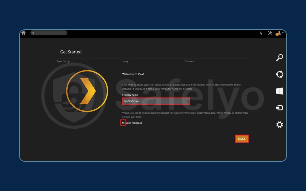 Plex server name