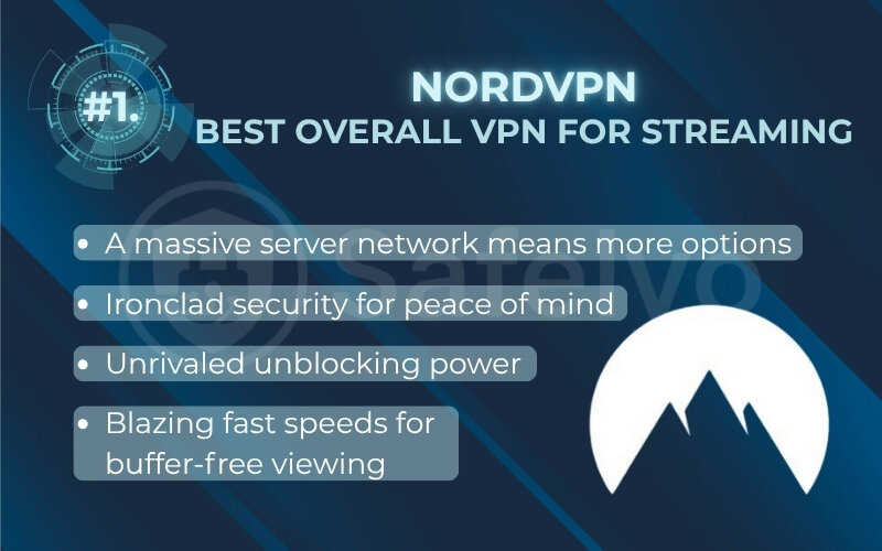 Rank #1. NordVPN: Best overall VPN for streaming