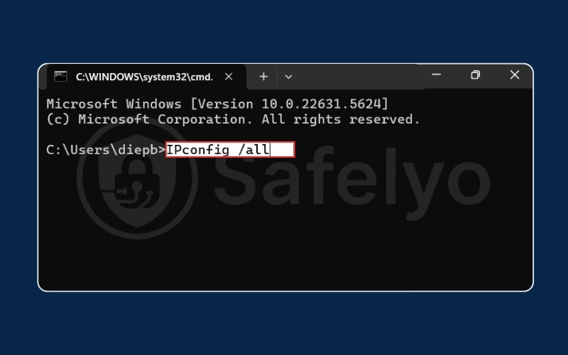Run the IPconfig