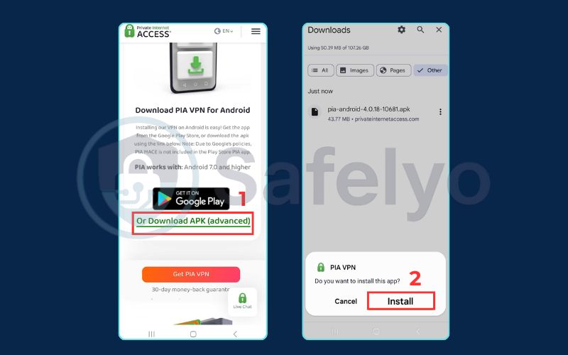Sign up and download the VPN app (1) Sign up and download the VPN app (1)