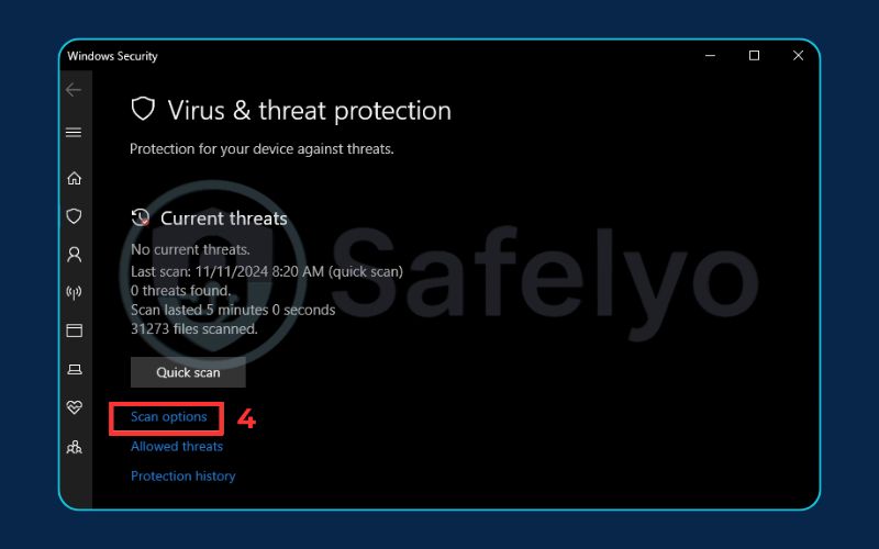 Simplest way to run a full scan on Windows Security (3)