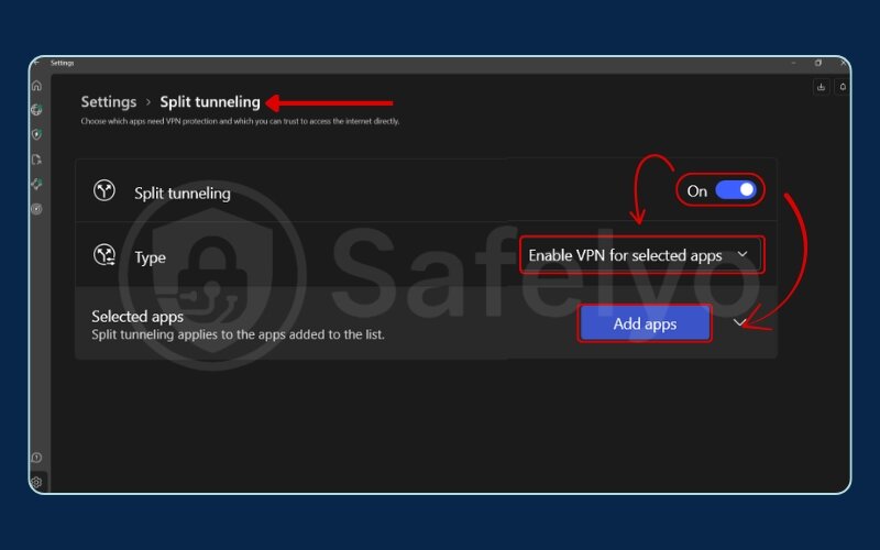 Split tunneling for Weave on NordVPN