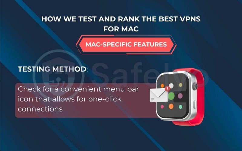 Testing and ranking top VPNs for Mac-specific features (10%) Testing and ranking top VPNs for Mac-specific features (10%)