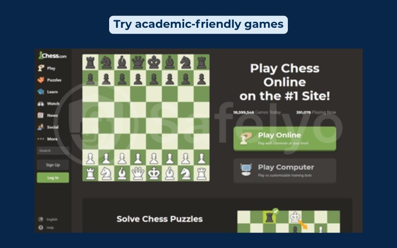 Try academic-friendly games approved by your school