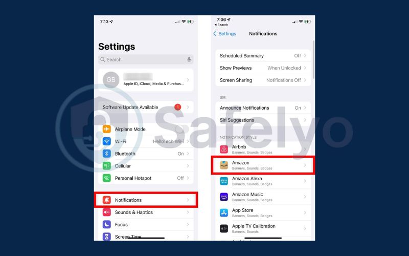 Turn off notifications for individual apps 1