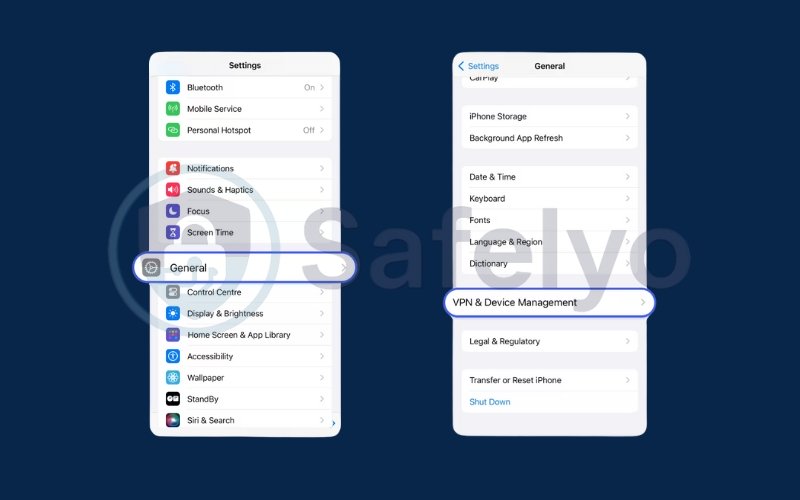Turn off VPN from Settings 1 Turn off VPN from Settings 1