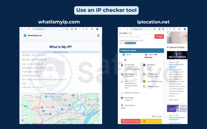 Use an IP checker tool