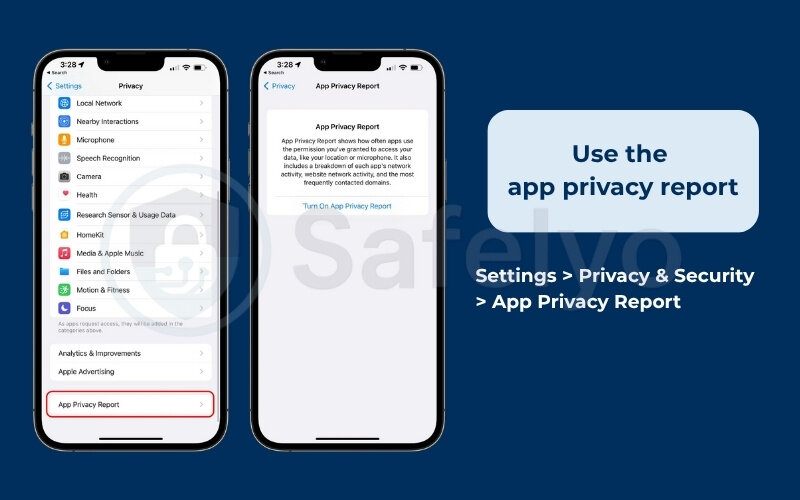 Use the app privacy report