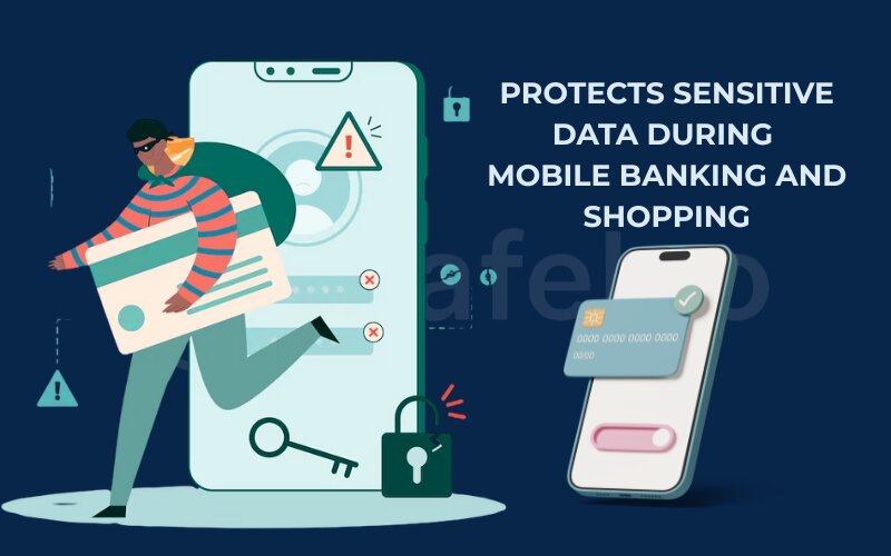 Using a VPN protects iOS users's sensitive data during mobile banking and shopping