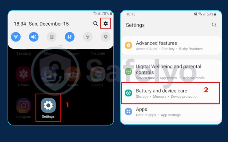 Using Device Care (1)