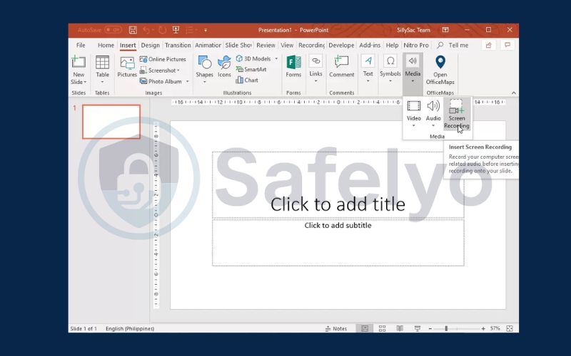 Using powerpoint to record screen 1 Using powerpoint to record screen 1