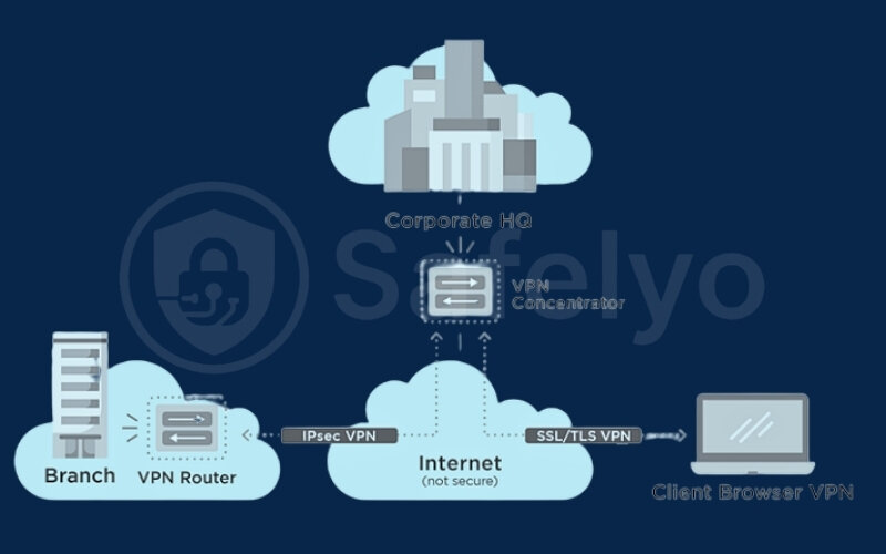 VPN concentrator act as a centralized endpoint for numerous VPN connections