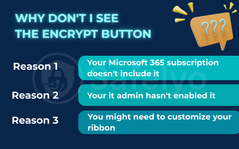 Why don't I see the encrypt button