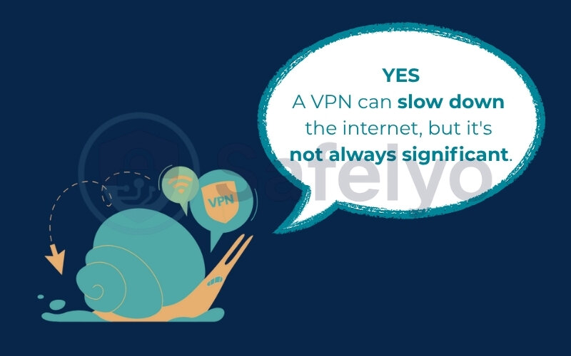 Yes, a VPN can slow down the internet, but it's not always significant.